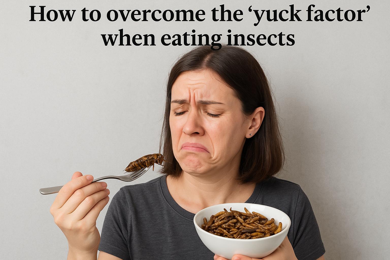 How to overcome the “yuck factor” when eating insects.
