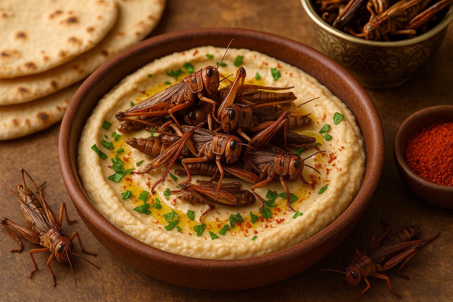 The use of grasshoppers in traditional Middle Eastern cuisine.