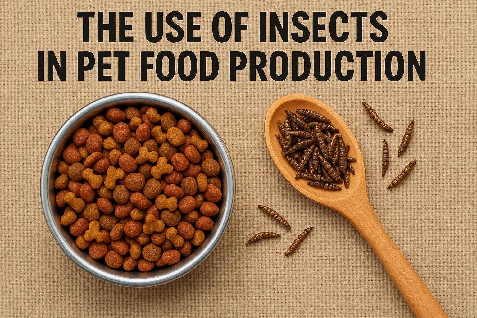 The use of insects in pet food production.