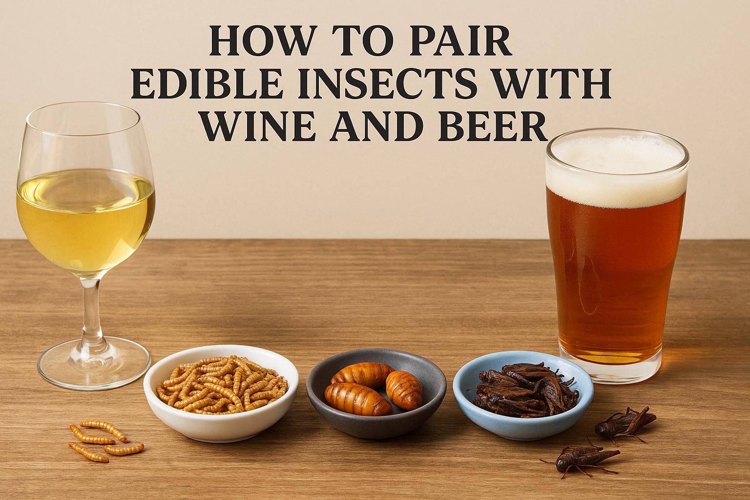 How to pair edible insects with wine and beer.