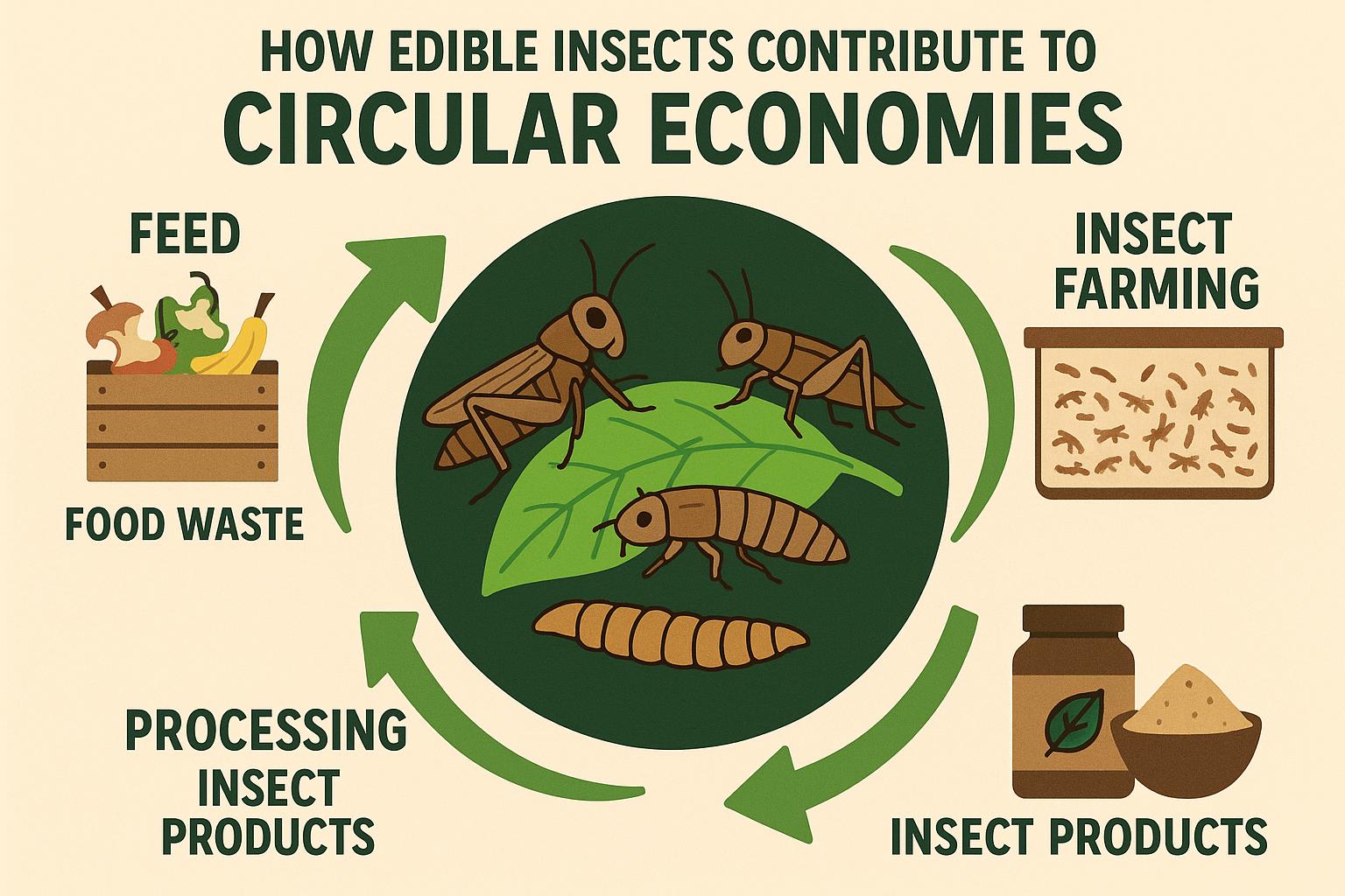 How edible insects contribute to circular economies.