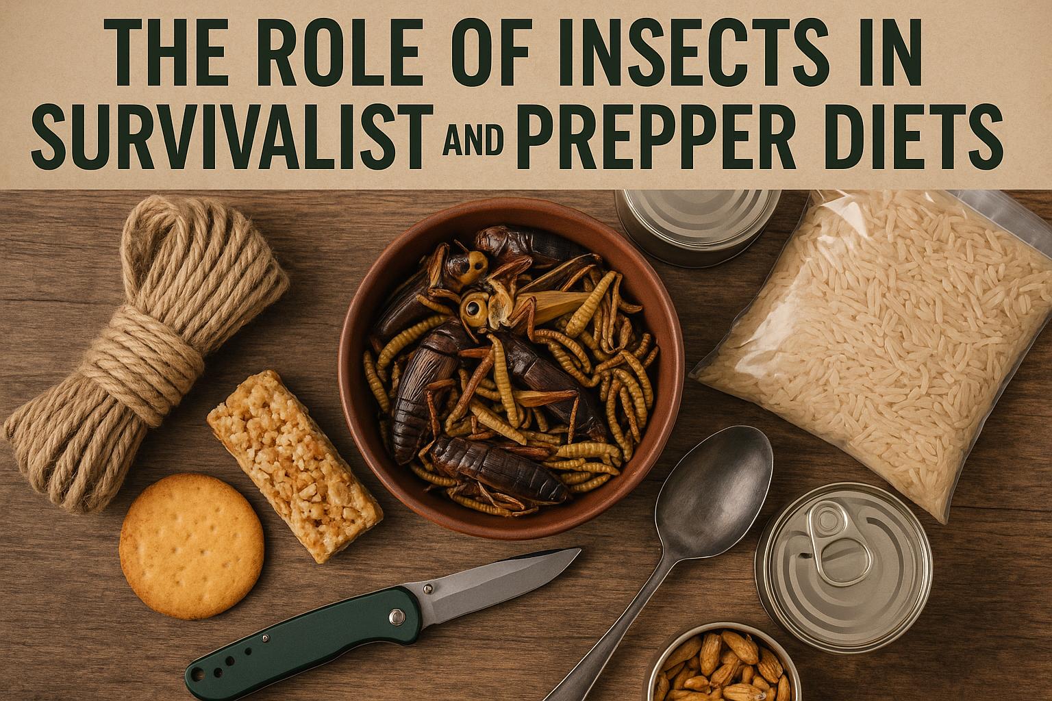 The role of insects in survivalist and prepper diets.